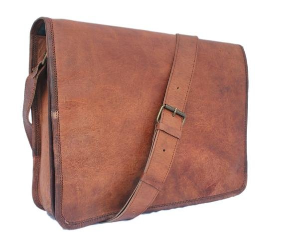 Vintage-Brown-Leather-Messenger-Bag